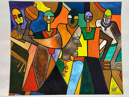 Osogbo School African Painting on Heavy Paper Frameable Art