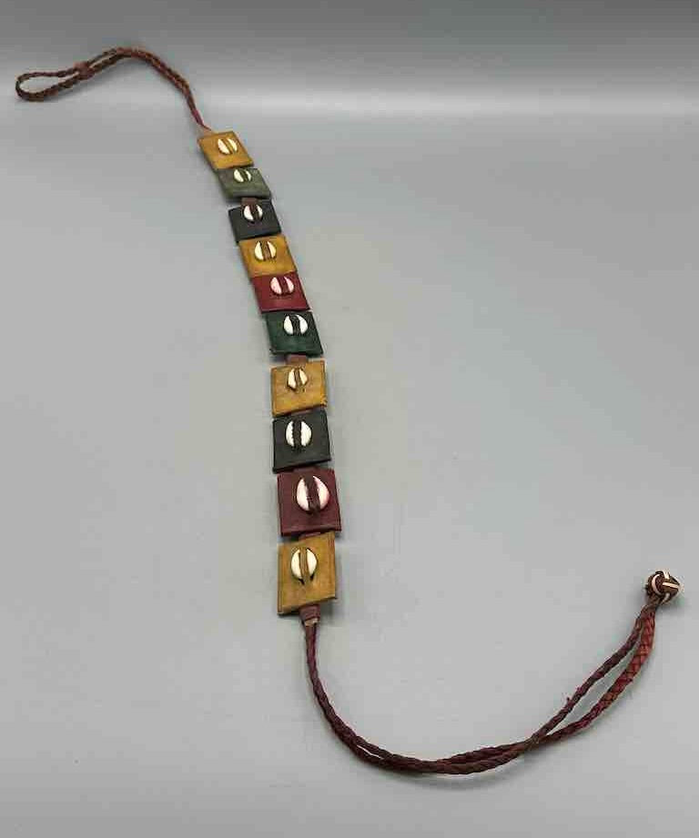 African Cultural Real Cowrie Shell-Leather Medallions Belt - 6 colors