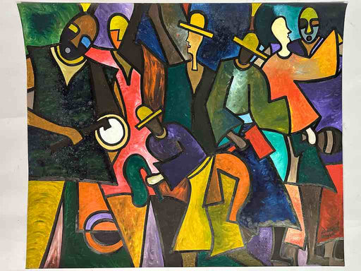 Osogbo School African Painting on Heavy Paper Frameable Art