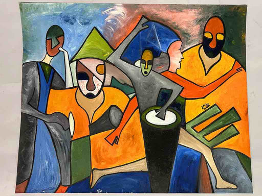 Osogbo School African Painting on Heavy Paper Frameable Art