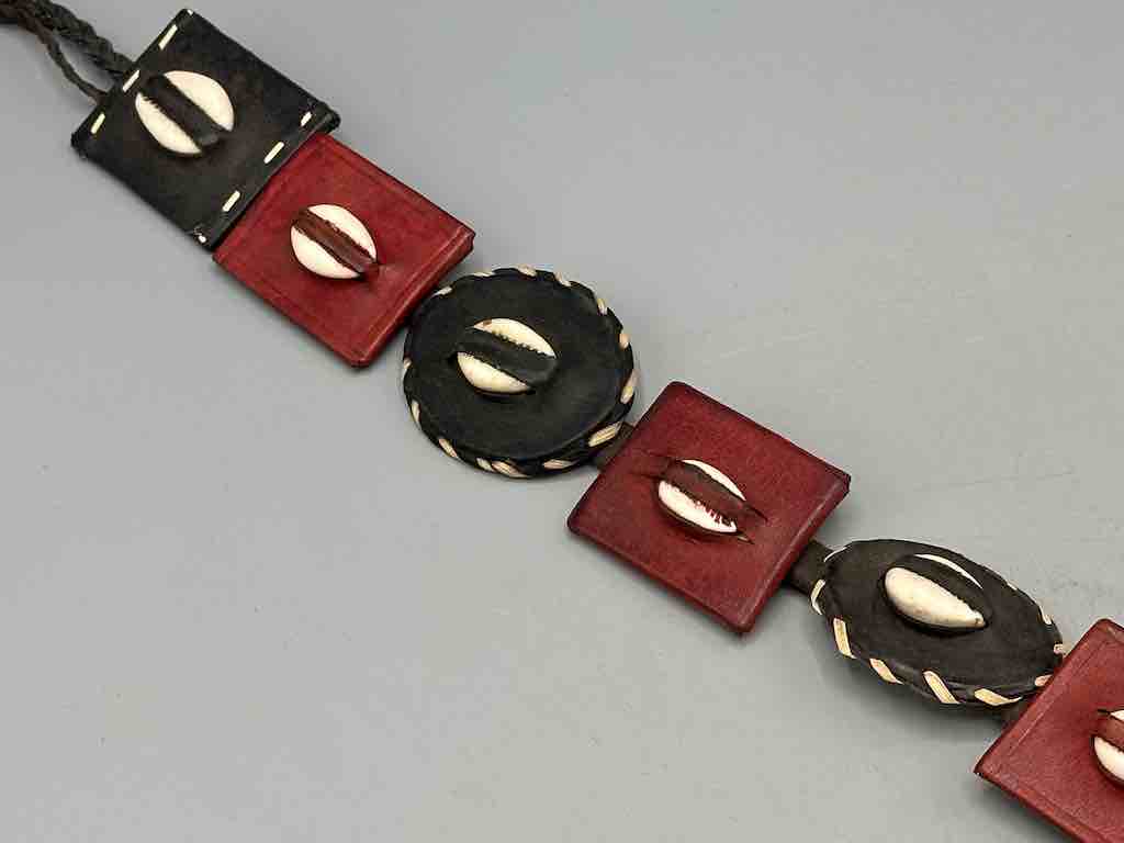 African Cultural Real Cowrie Shell-Leather Medallions Belt - 6 colors