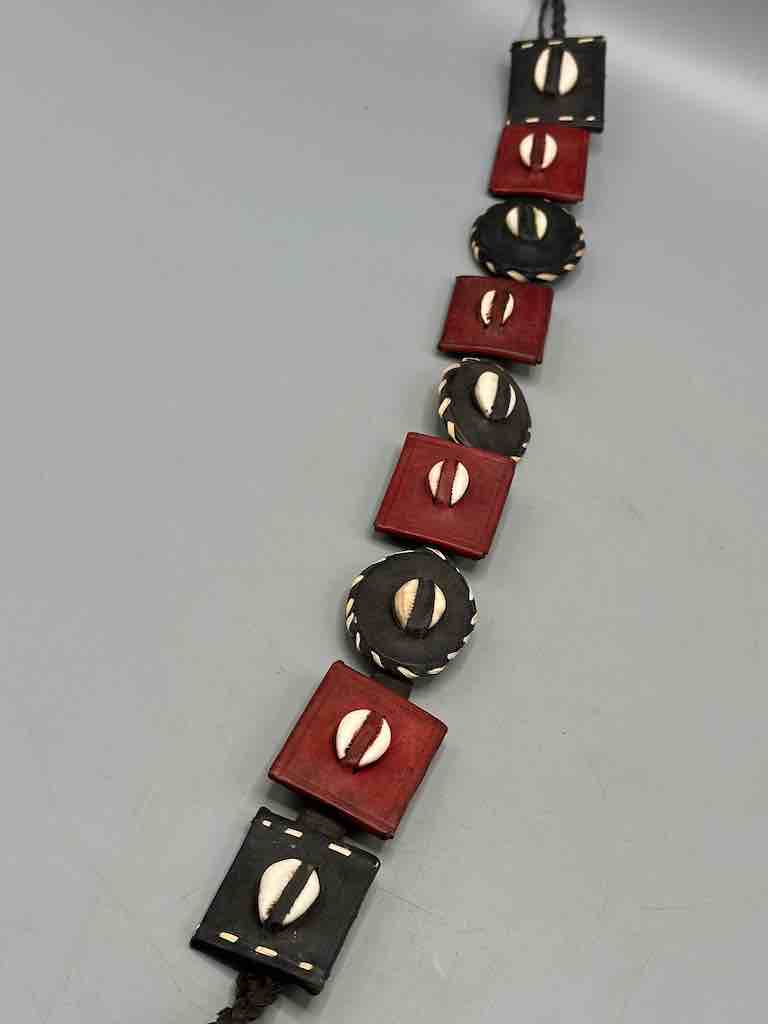 African Cultural Real Cowrie Shell-Leather Medallions Belt - 6 colors