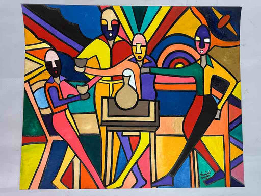 Osogbo School African Painting on Heavy Paper Frameable Art