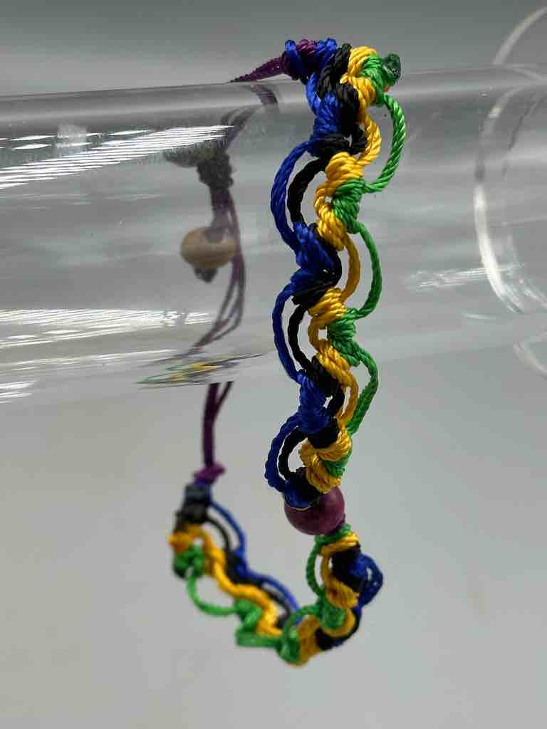 Unique Hand-Woven Colorful Thread Adjustable Size Bracelet - Tanzania