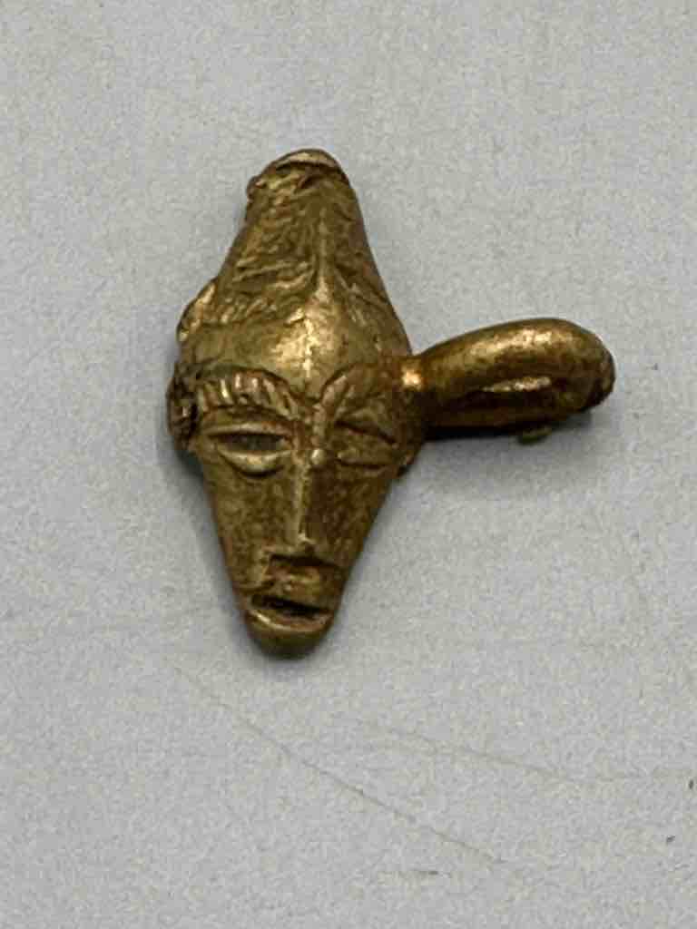 Unique Janus 2-Face African Brass Pendant - Ghana