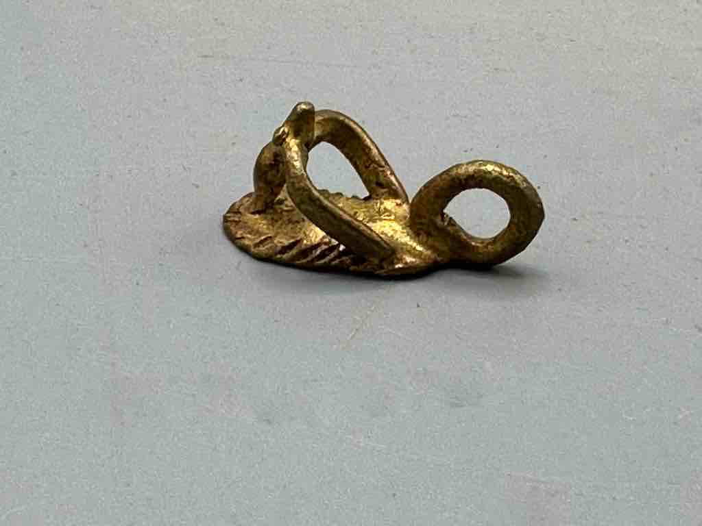 Small African Brass Sandal Pendant - Ghana