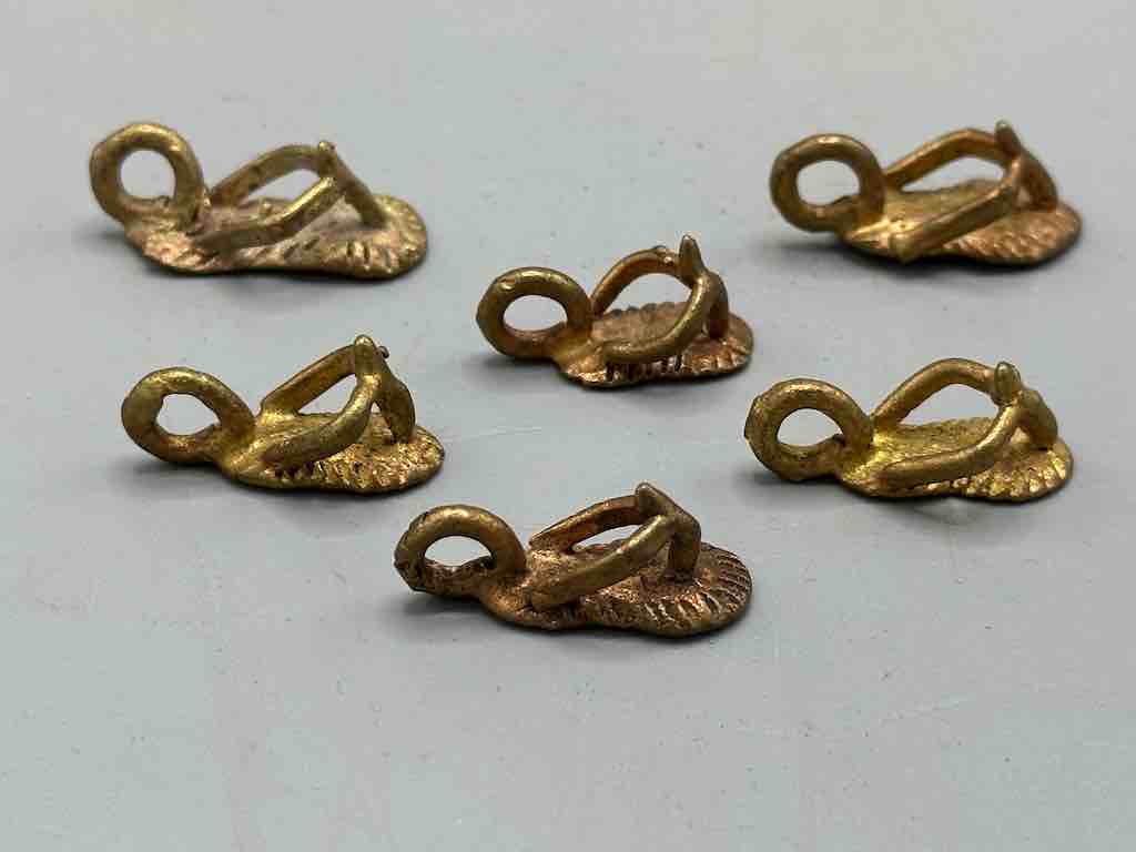 Small African Brass Sandal Pendant - Ghana