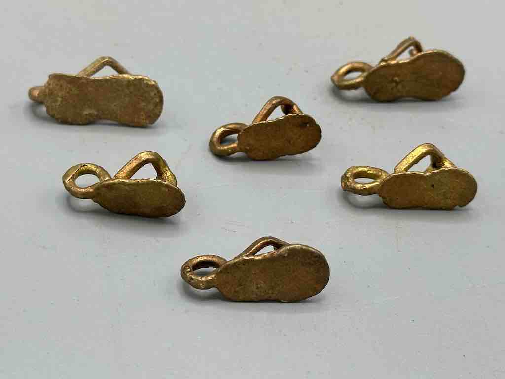 Small African Brass Sandal Pendant - Ghana