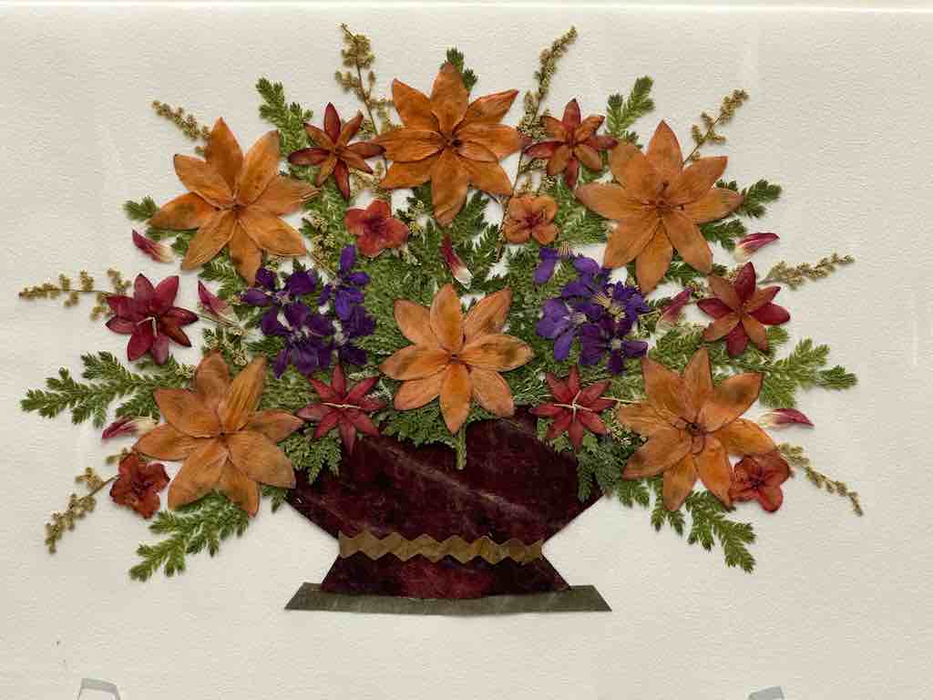 Handmade Pressed Dried Real Flower Greeting Card - Floral Arrangement