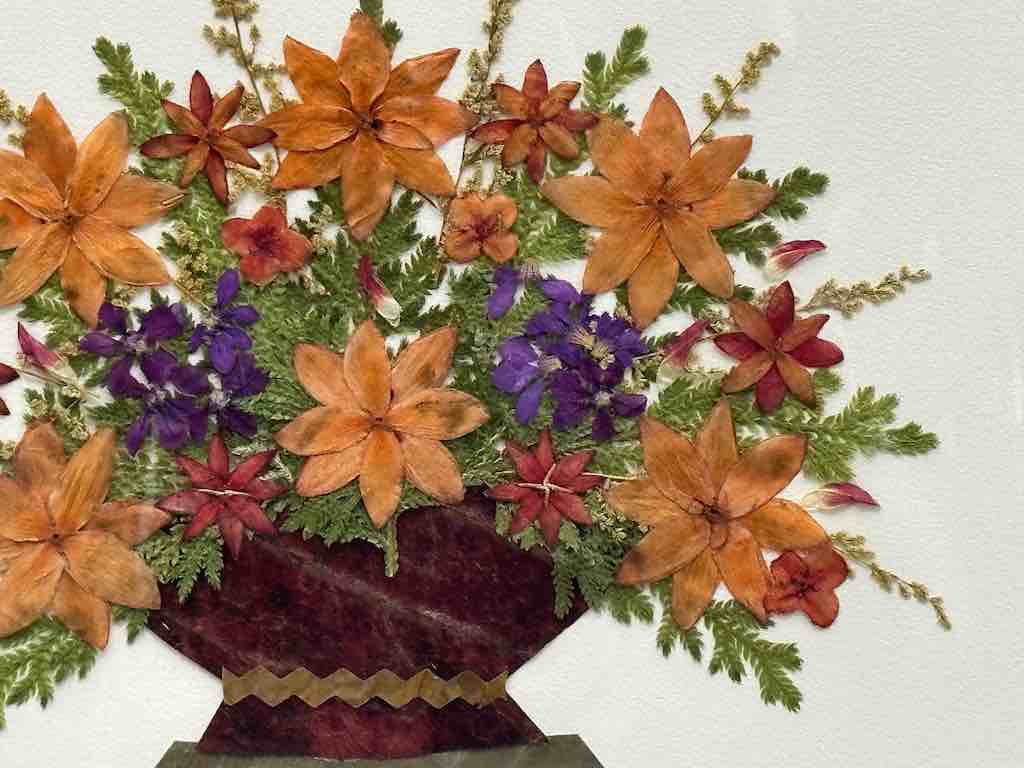 Handmade Pressed Dried Real Flower Greeting Card - Floral Arrangement