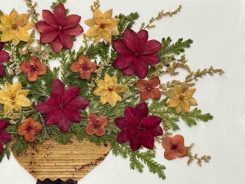 Handmade Pressed Dried Real Flower Greeting Card - Floral Arrangement