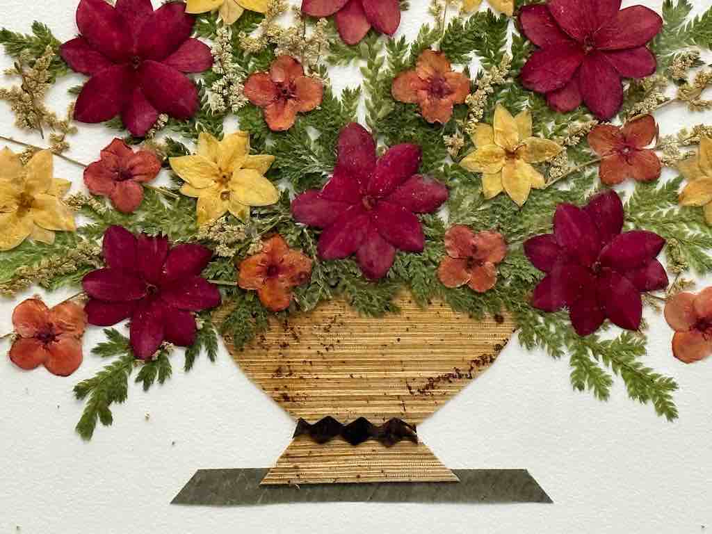 Handmade Pressed Dried Real Flower Greeting Card - Floral Arrangement