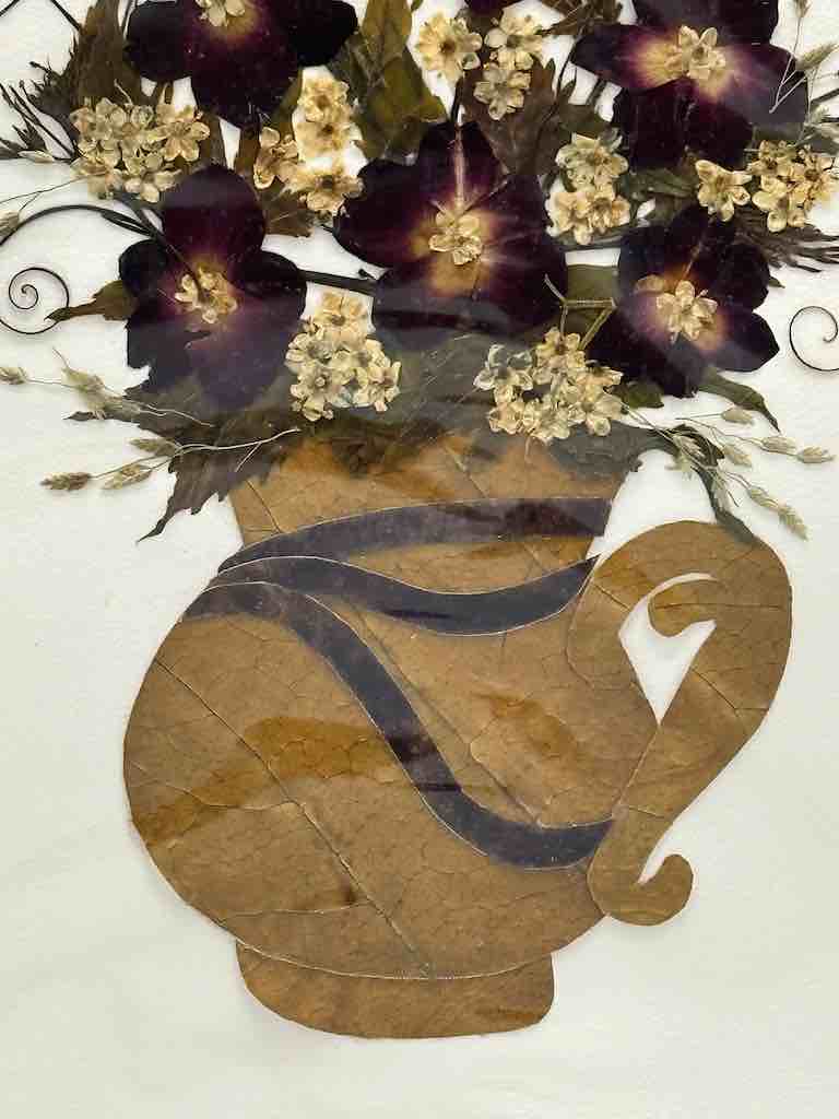 Handmade Pressed Dried Real Flower Greeting Card - Floral Arrangement