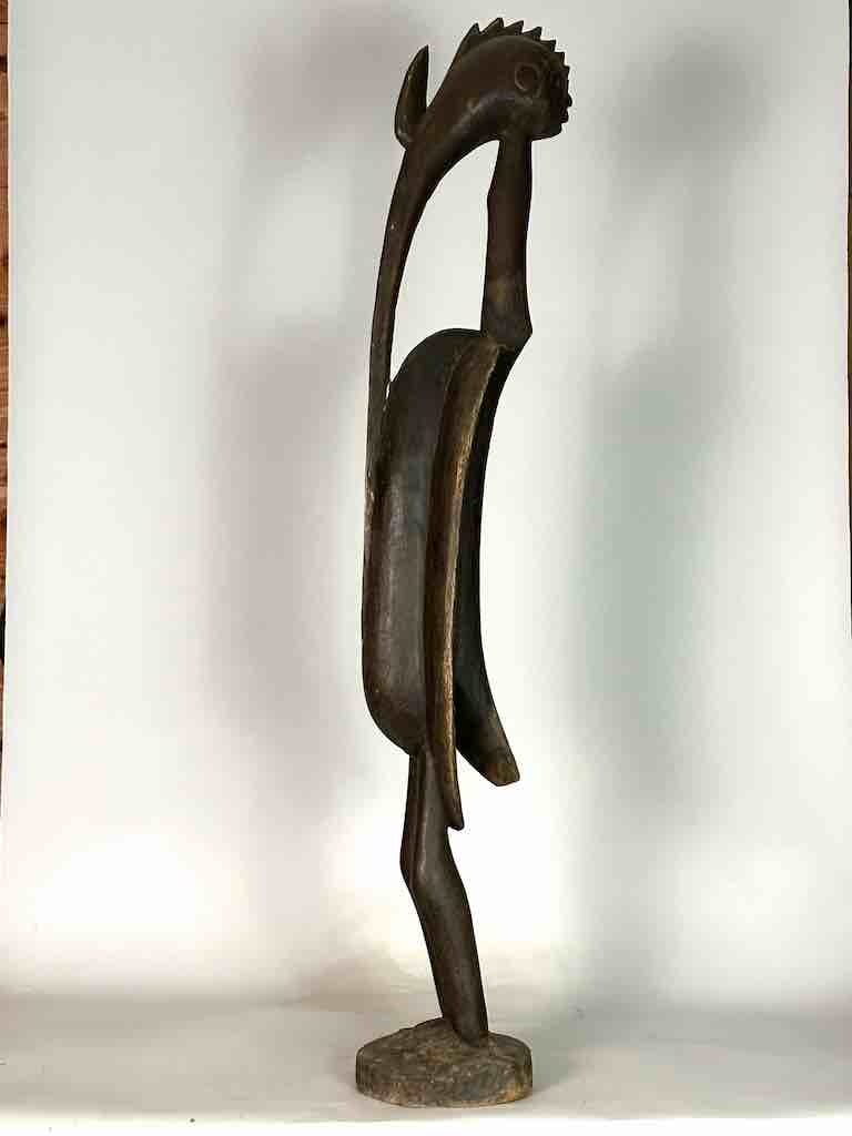 Senufo Tall Contemporary Hornbill Statue | 53" - Ivory Coast