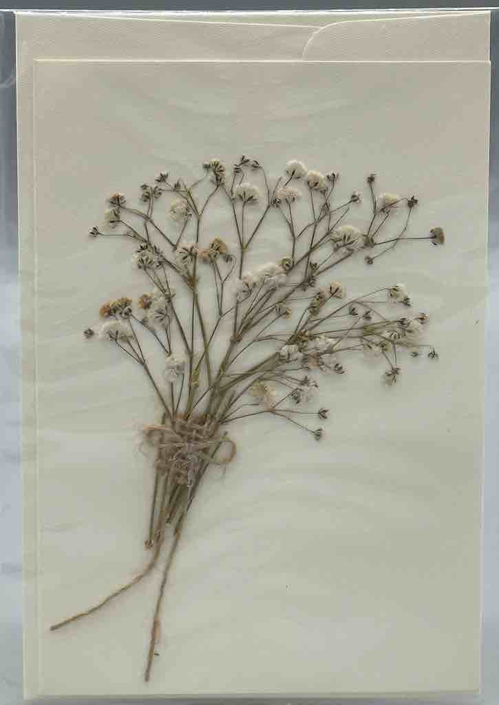 Handmade Pressed Dried Real Flower Greeting Card - Floral Bouquet