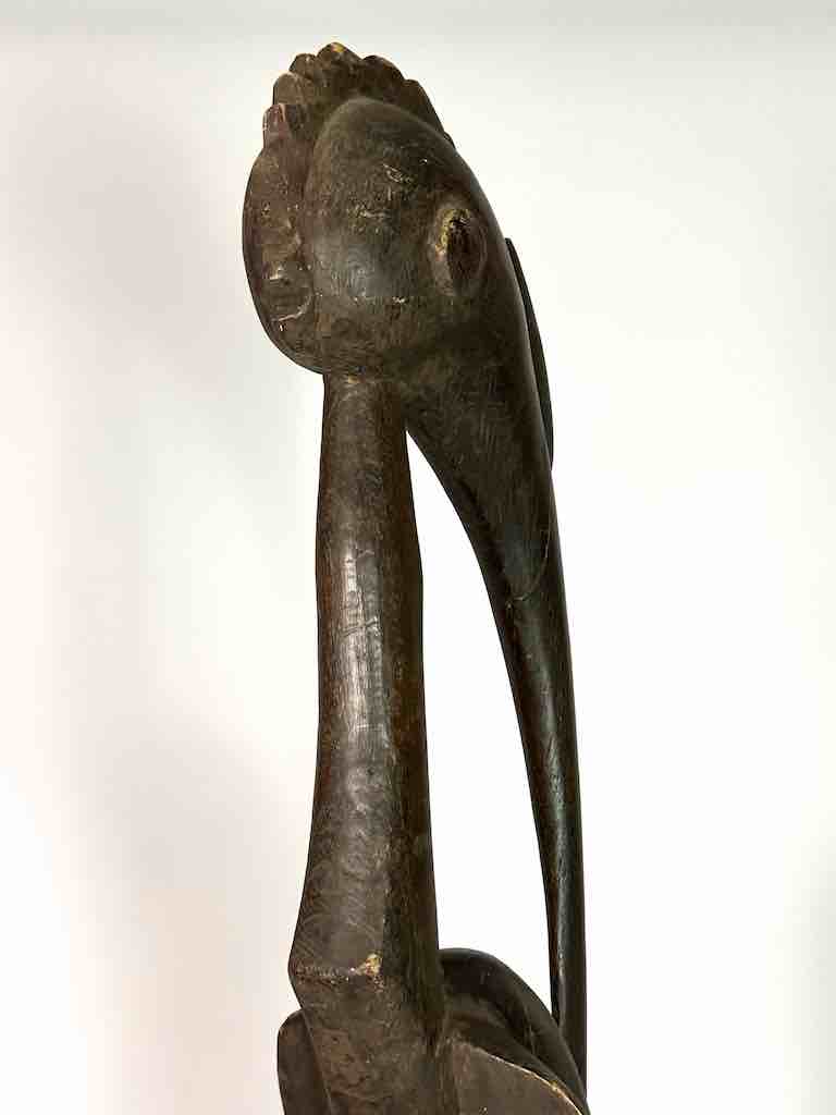 Senufo Tall Contemporary Hornbill Statue | 53" - Ivory Coast