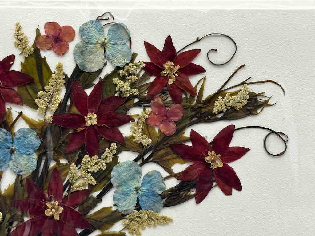 Handmade Pressed Dried Real Flower Greeting Card - Floral Bouquet