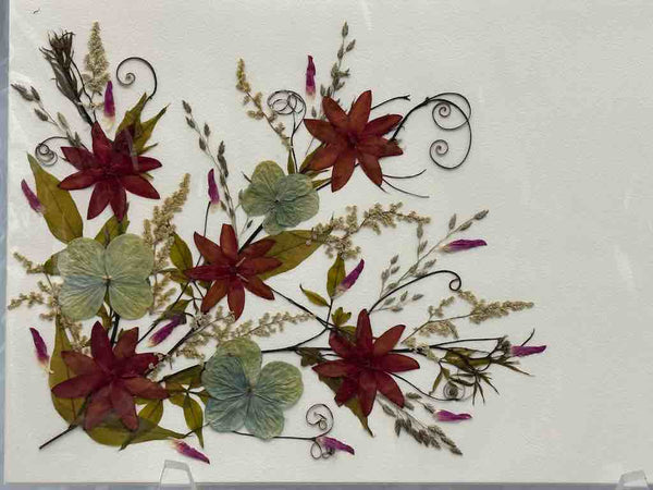Handmade Pressed Dried Real Flower Greeting Card - Floral Corner
