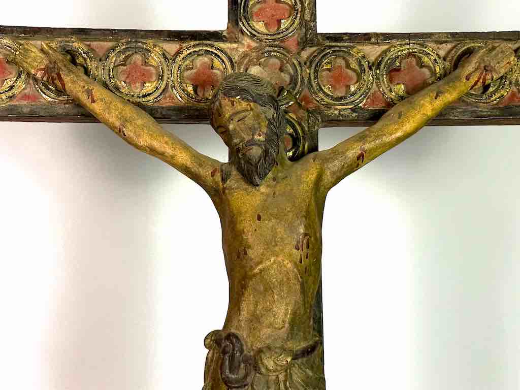 A very Large Antique French-Vietnamese Catholic Crucifix