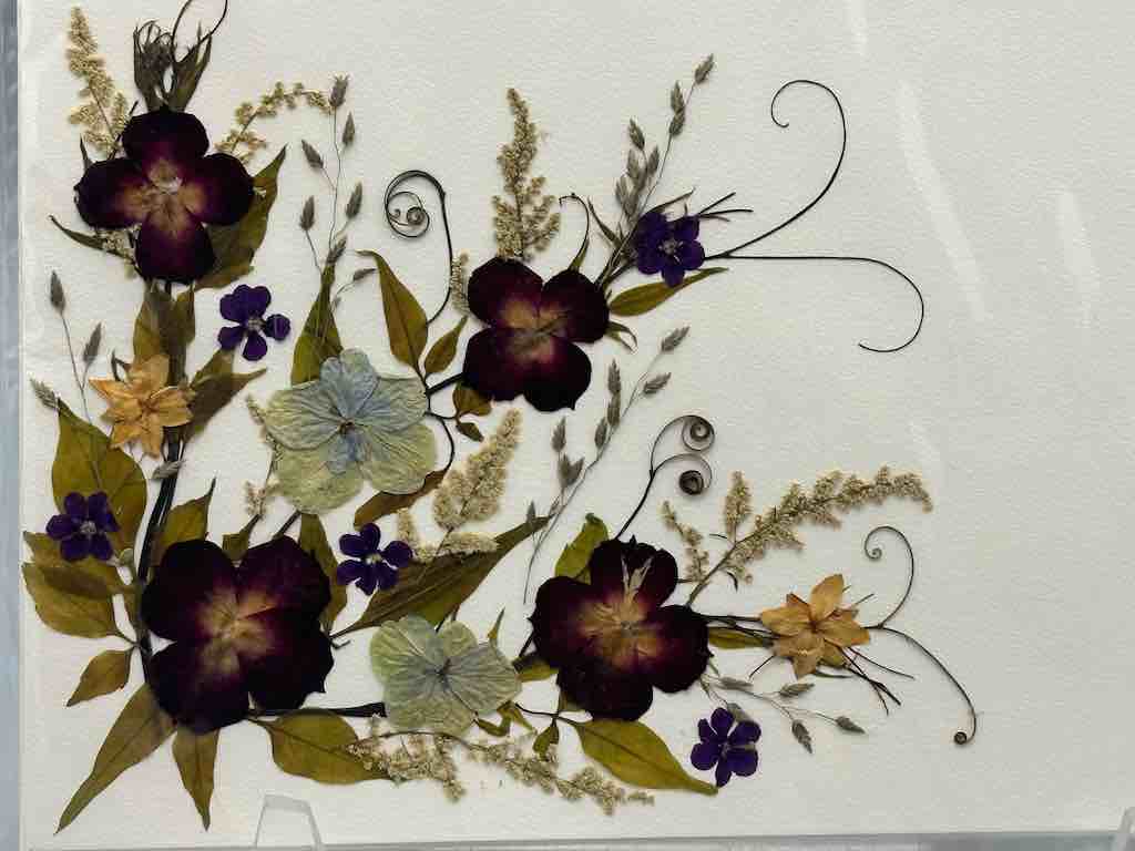 Handmade Pressed Dried Real Flower Greeting Card - Floral Corner