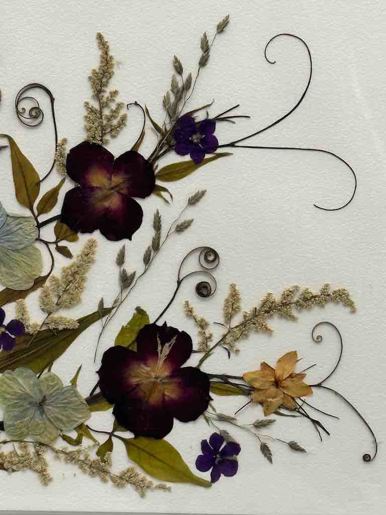 Handmade Pressed Dried Real Flower Greeting Card - Floral Corner