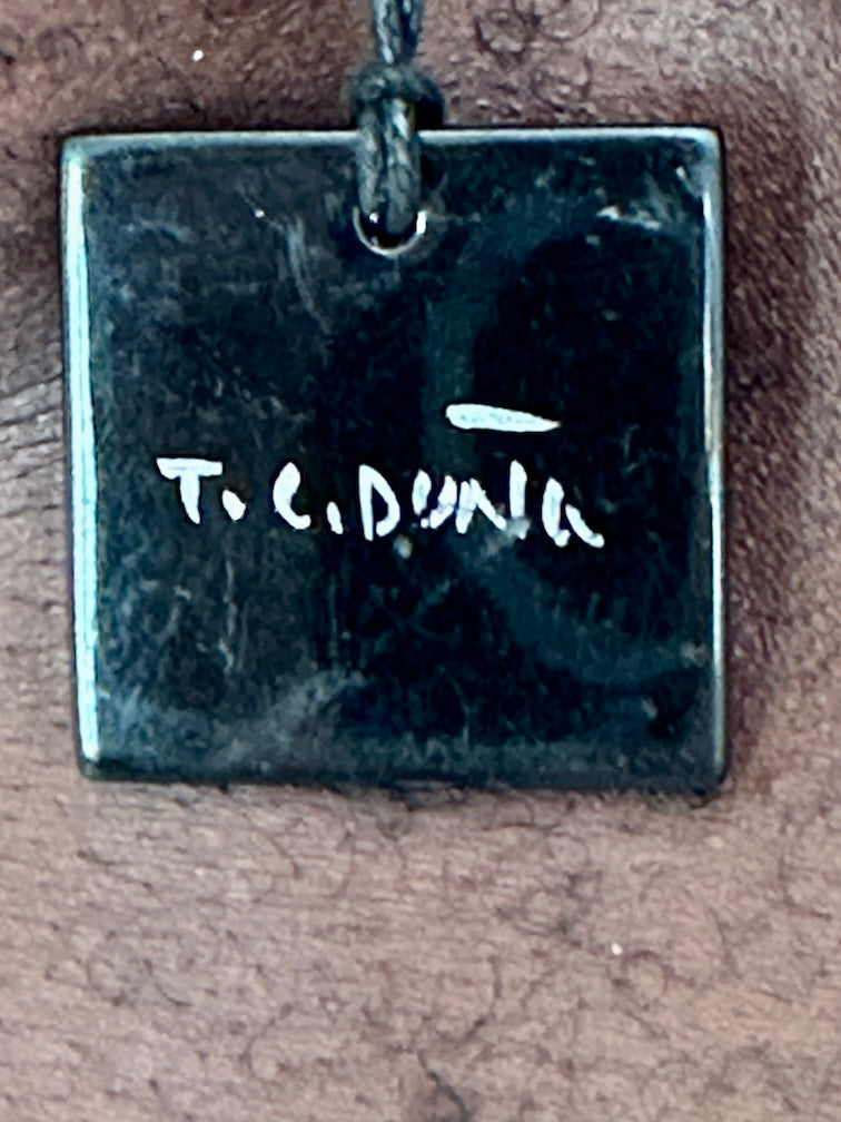 Lightweight Artist Hand-painted Square Pendant Necklace - Viet Nam