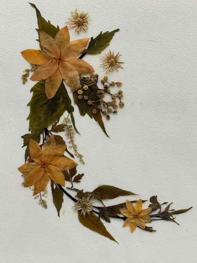 Handmade Pressed Dried Real Flower Greeting Card - Floral Frame