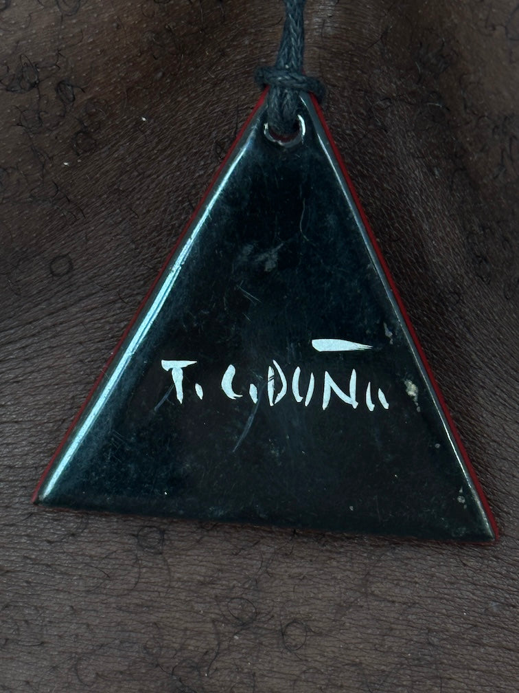 Lightweight Artist Hand-painted Square Pendant Necklace - Viet Nam