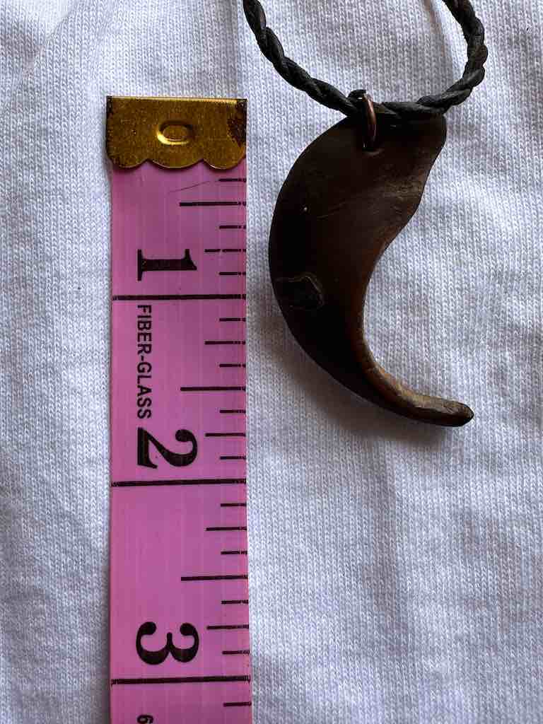 Old Used Vintage Wooden Claw Grigri Amulet Pendant Necklace - Mali