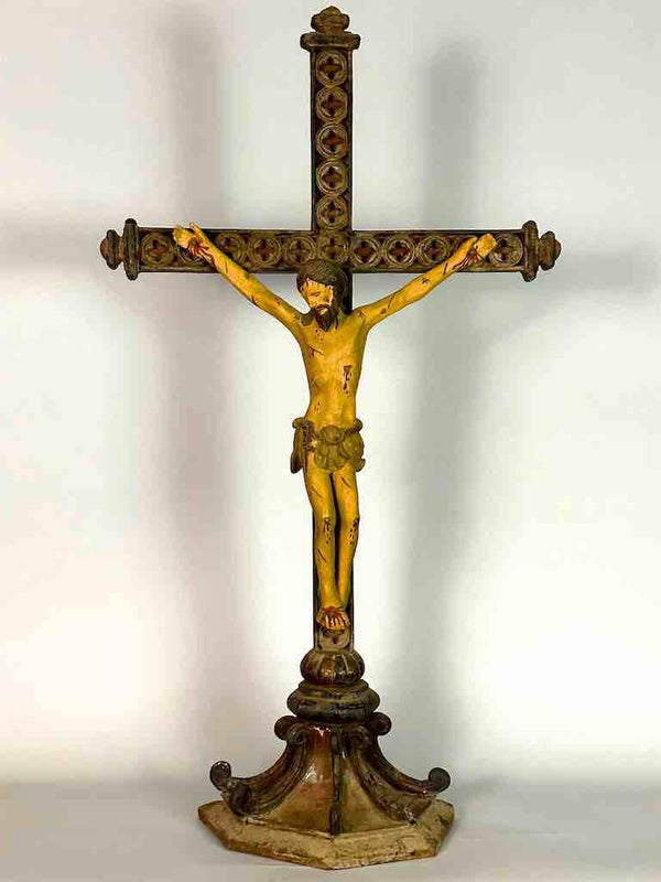 A very Large Antique French-Vietnamese Catholic Crucifix