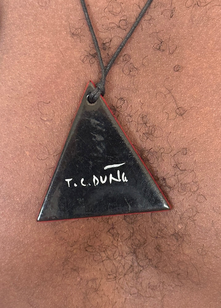 Lightweight Artist Hand-painted Square Pendant Necklace - Viet Nam