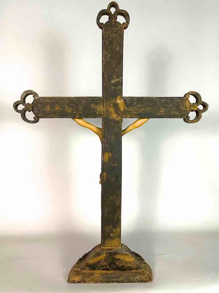 A very Large Antique French-Vietnamese Catholic Crucifix