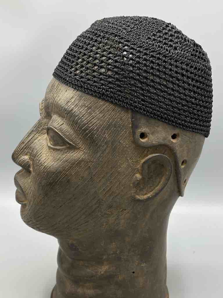 Solid color 100% nylon crocheted kufi African men's hat