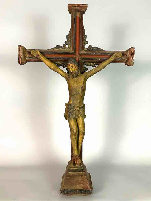 A very Large Antique French-Vietnamese Catholic Crucifix