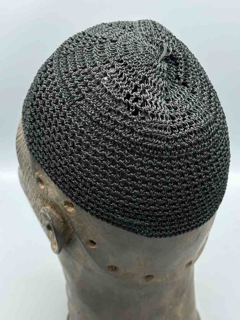 Solid color 100% nylon crocheted kufi African men's hat