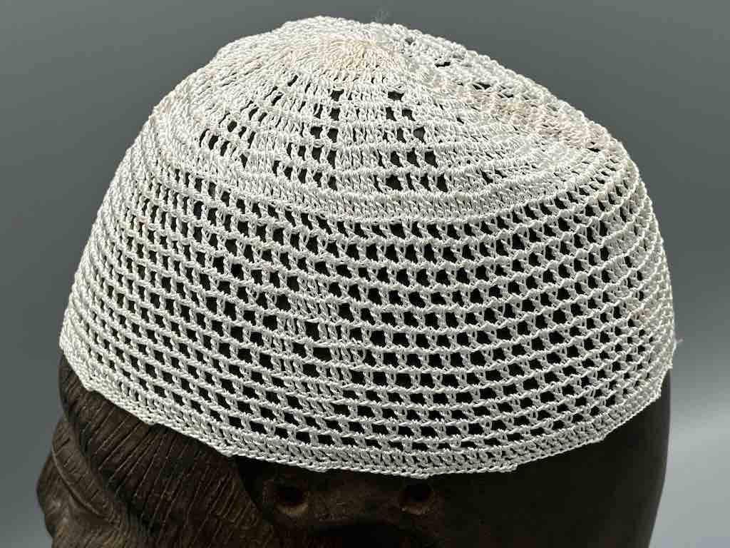 Solid color 100% nylon crocheted kufi African men's hat