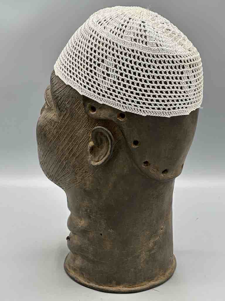 Solid color 100% nylon crocheted kufi African men's hat