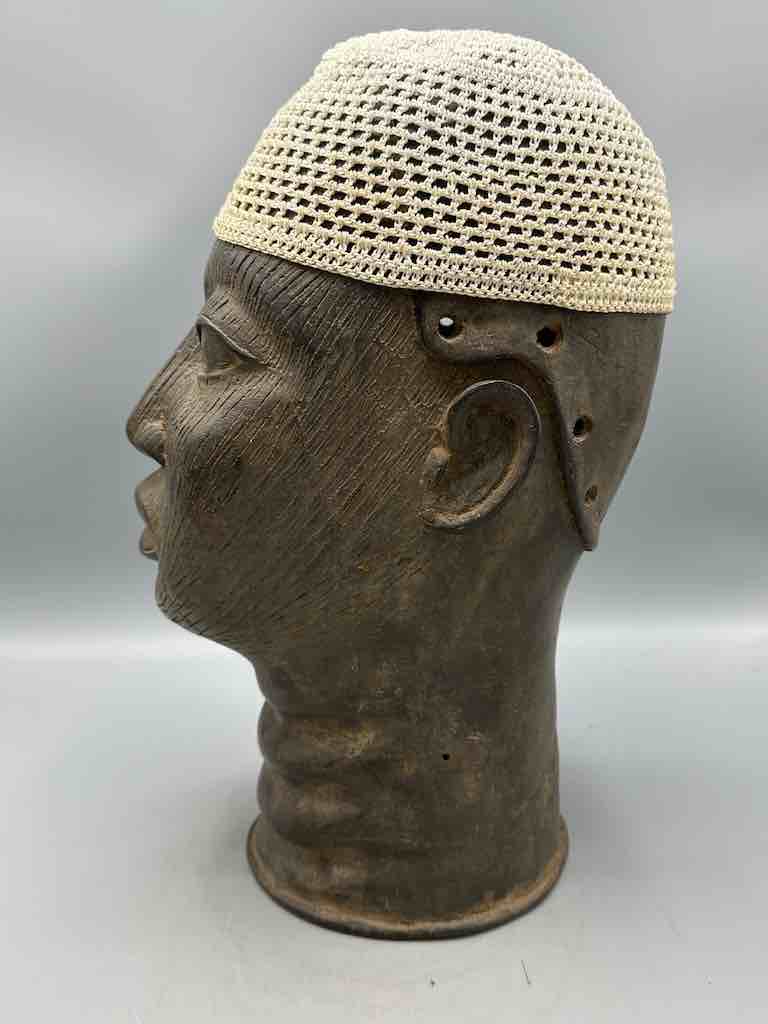Solid color 100% nylon crocheted kufi African men's hat