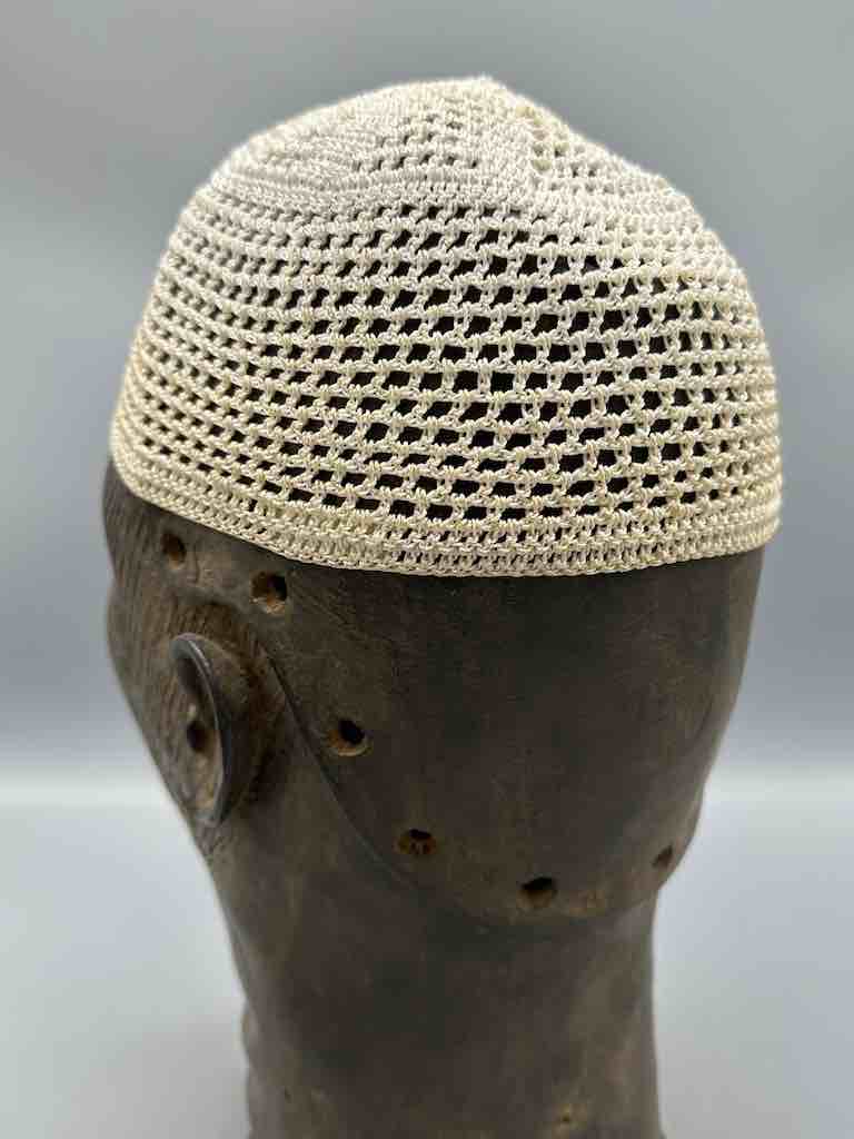 Solid color 100% nylon crocheted kufi African men's hat