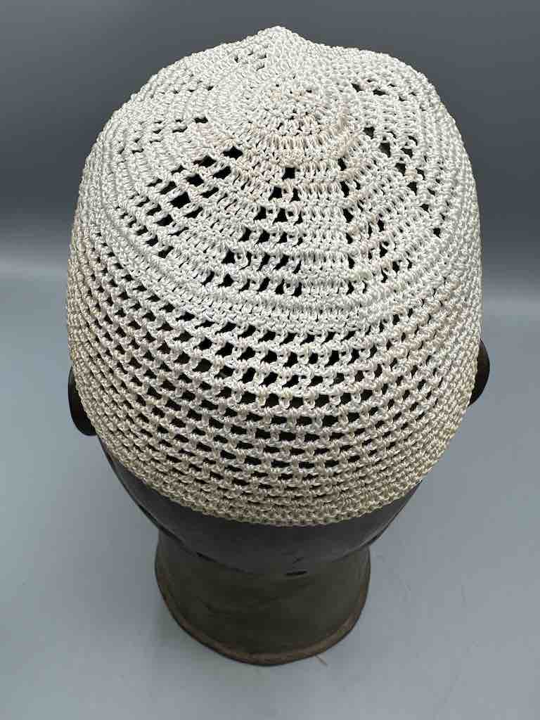 Solid color 100% nylon crocheted kufi African men's hat