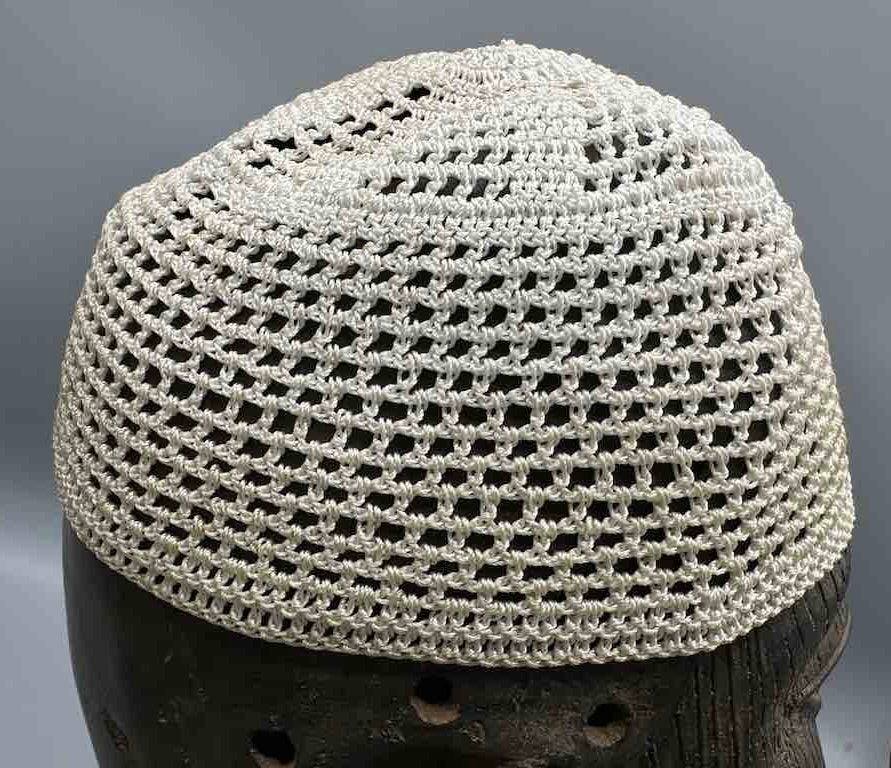 Solid color 100% nylon crocheted kufi African men's hat