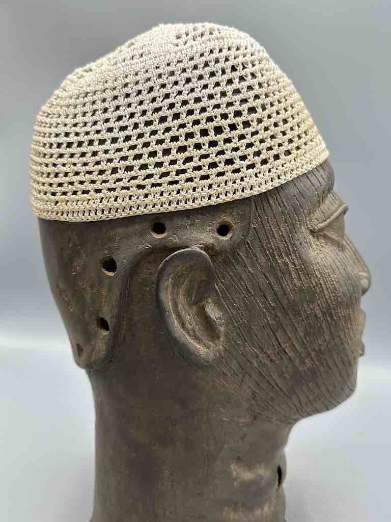 Solid color 100% nylon crocheted kufi African men's hat