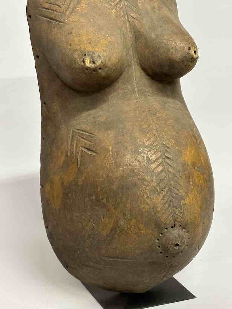 African Vintage Makonde Pregnant Fertility Dance Torso - Tanzania