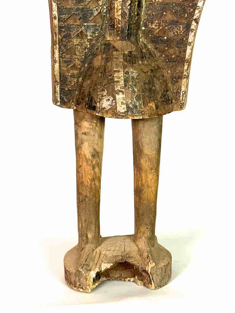 Senufo Large Brass-Covered Hornbill Statue | 34" - Mali