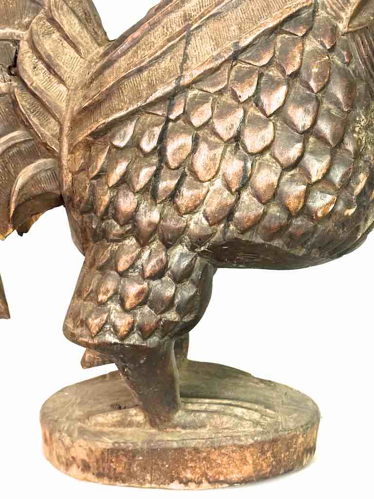 Large Wooden Chicken Figure | Ivory Coast, Africa