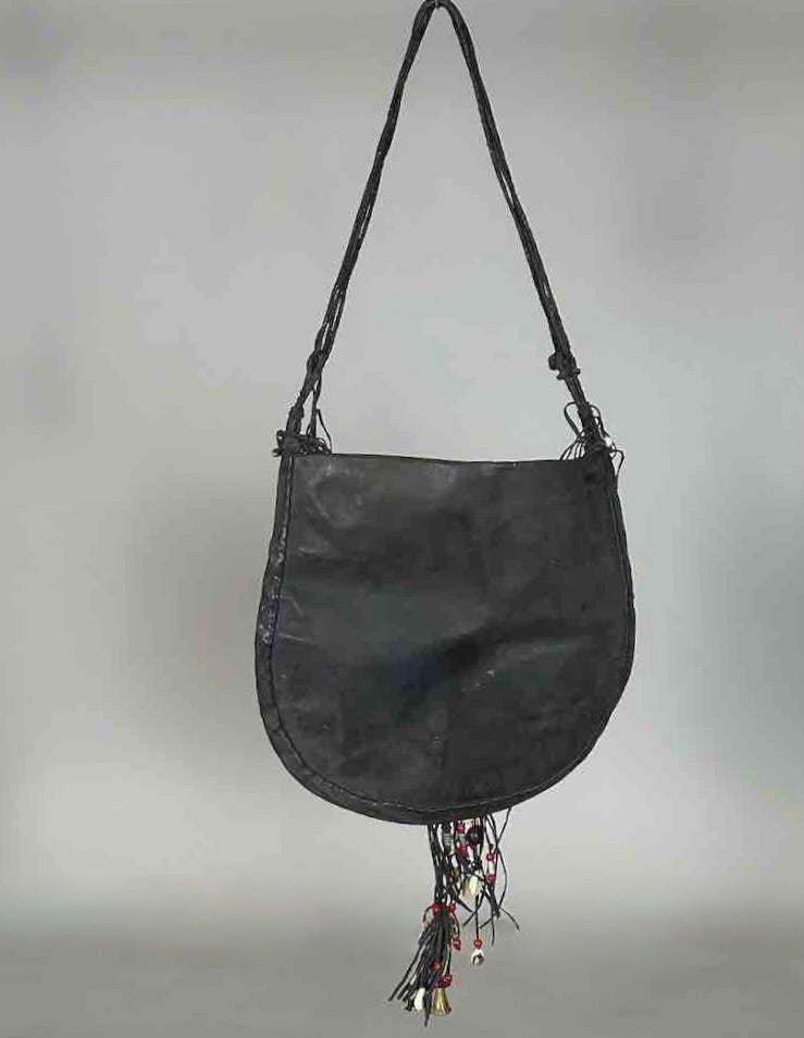 Large Contemporary Brown or Black Leather Handbag