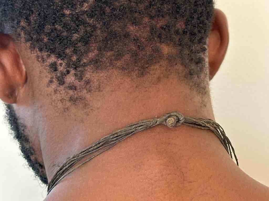 Triple Large Leather Tuareg GriGri Long  Thick Multiple Cord Necklace - Mali