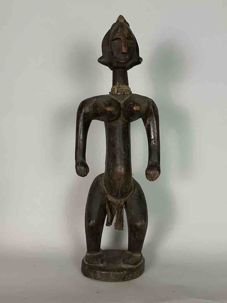 Vintage Standing Bambara Woman Spirit Statue | 28" - Mali