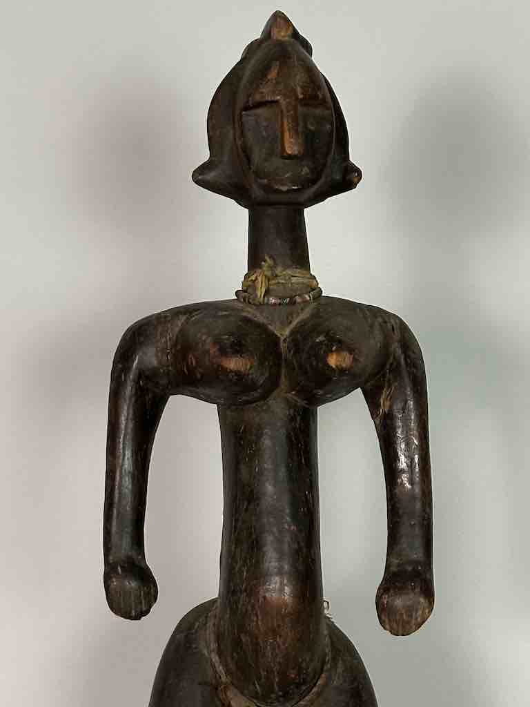 Vintage Standing Bambara Woman Spirit Statue | 28" - Mali