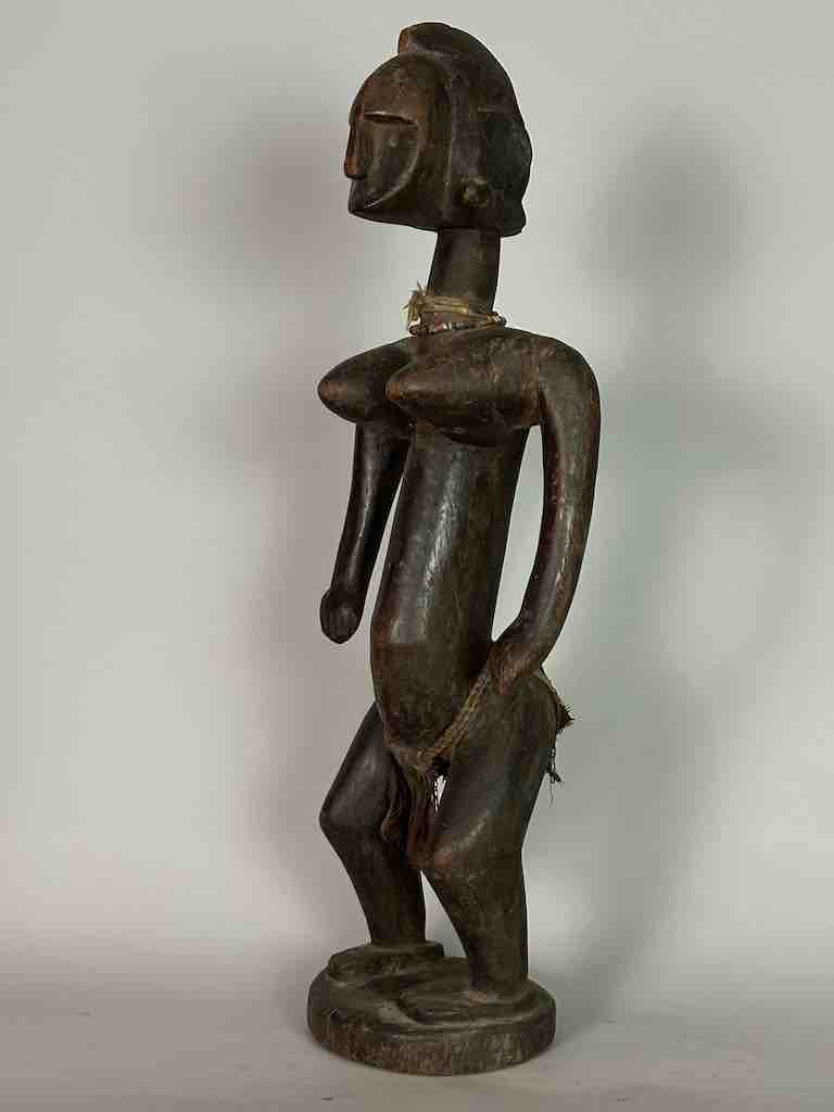 Vintage Standing Bambara Woman Spirit Statue | 28" - Mali